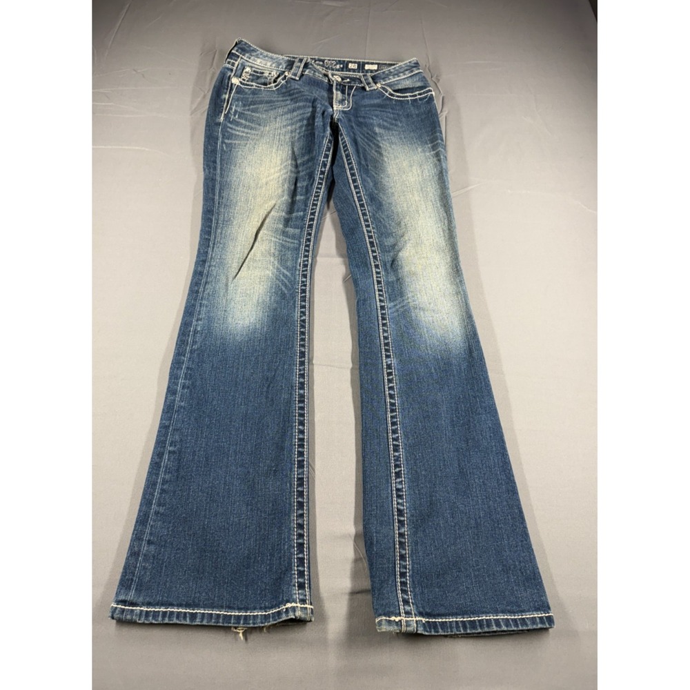 Miss Me Jeans Womens 28 Bootcut JP5521B Embellished Flap Pocket Y2K Distressed
